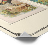 Poster Conception vintage Cuisine internationale des coqs (Coin)