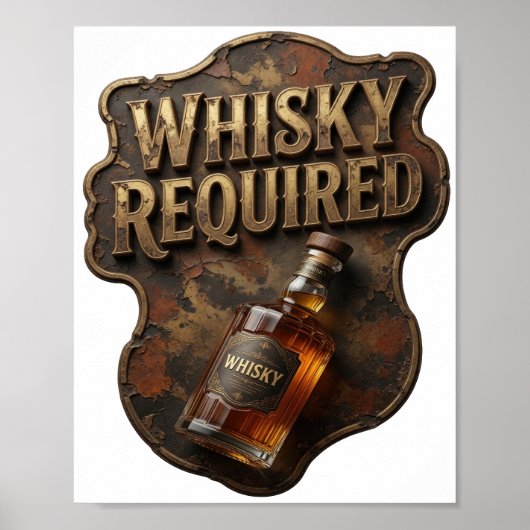Poster Conception WHISKY OBLIGE Chic Or (Devant)