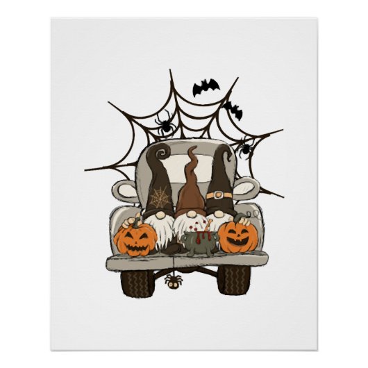 Poster Conceptions amusantes d'Halloween Gnomes d'Hallowe (Devant)