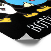 Poster Conceptions de bowling motivationnelles mignonnes (Coin)