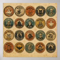 Conceptions de capsules de bouteille vintage Hallo