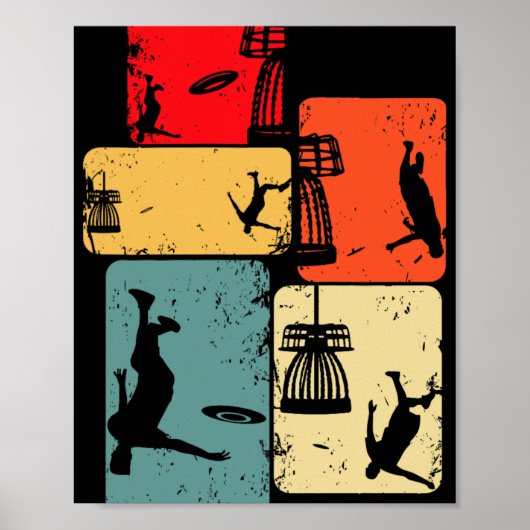 Poster Conceptions de disque de golf de disque cool et id (Devant)