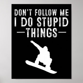 Poster Conceptions de enfants de snowboard d'amateurs de 