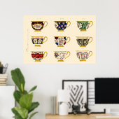 Poster Conceptions de tasses à thé de l'ère victorienne a (Bureau à domicile)