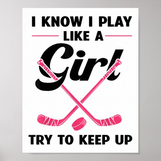 Poster Conceptions drôles de hockey sur gazon pour femmes (Devant)