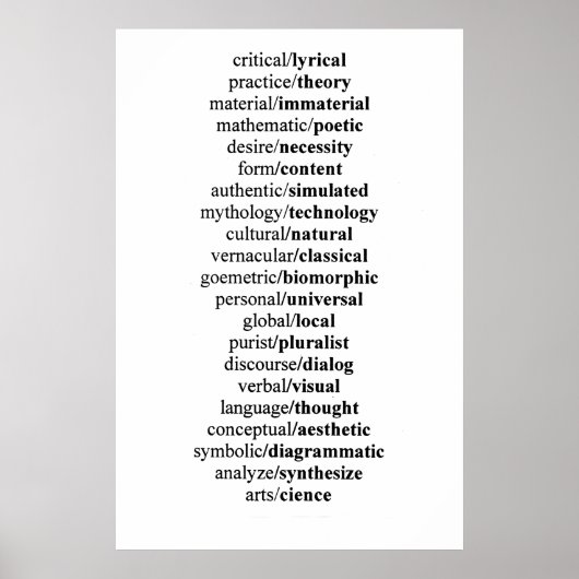 Poster Conceptos opuestos (Devant)