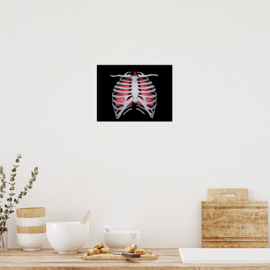 Poster Conceptual Image Of Human Lungs And Rib Cage 1 (Cuisine)