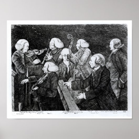 Poster Concert à Cambridge, 1770 (Devant)