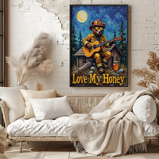 Poster Concert de la pleine lune du pompier de forêt