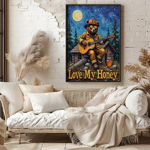 Poster Concert de la pleine lune du pompier forestier