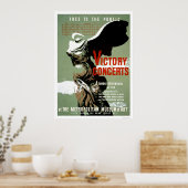 Poster Concert de la victoire rencontré NYC 1938 WPA (Cuisine)