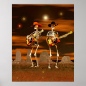 Poster Concert de squelette d'Halloween (Devant)