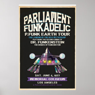 Poster Concert Parliament-Funkadelic Earth Tour 1977