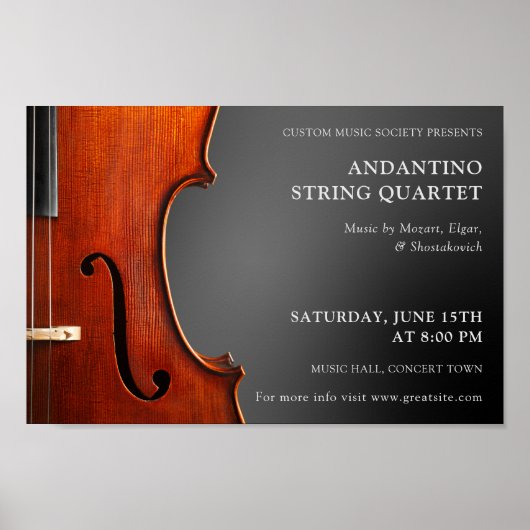 Poster Concert String Quartet Violon Considérant (Devant)
