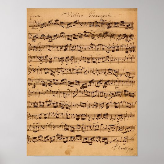 Poster Concertos de Brandenburger, no 5 D-Dur, 1721 (Devant)
