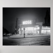 Poster Concessionnaire Automobile À La Nuit, 1948. Photo  (Devant)