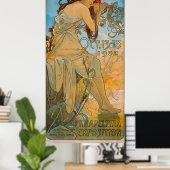 Poster Concessionnaires de transport par Alphonse Mucha ( (Bureau à domicile)