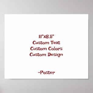 Poster Concevez votre propre 11"x8.5" mat