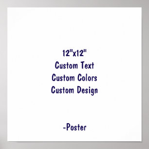 Poster Concevez votre propre 12"x12" mat