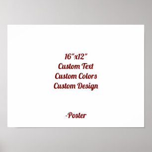 Poster Concevez votre propre 16"x12" mat