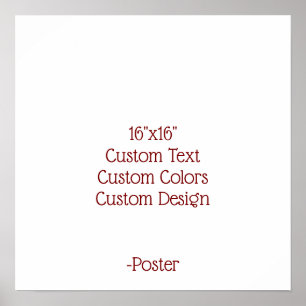 Poster Concevez Votre Propre 16"x16" Mat