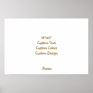 Poster Concevez Votre Propre 18"x12" Mat