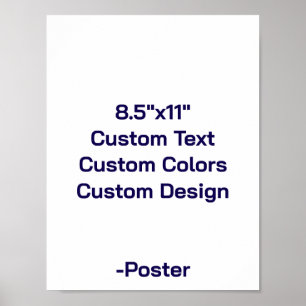 Poster Concevez Votre Propre 21,59 cm x 27,94 cm Mat