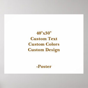 Poster Concevez Votre Propre 40"x30" Mat