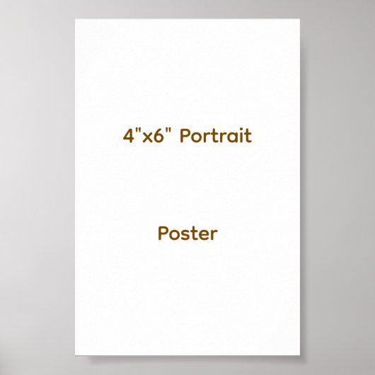 Poster Concevez votre propre 4"x6" (Devant)