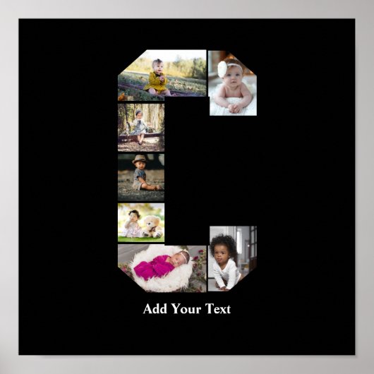 Poster Concevez votre propre lettre C Photo Collage (Devant)