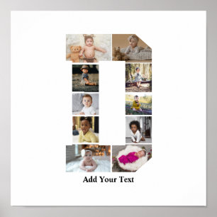 Poster Concevez votre propre lettre D photo Collage