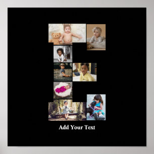 Poster Concevez votre propre lettre E photo Collage