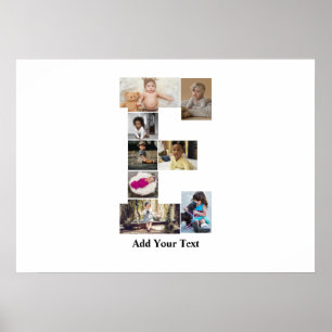 Poster Concevez votre propre lettre E photo Collage