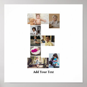 Poster Concevez votre propre lettre E photo Collage