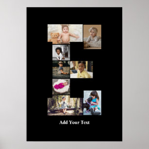 Poster Concevez votre propre lettre E photo Collage