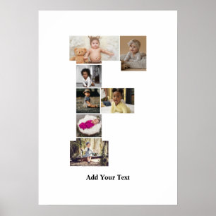 Poster Concevez votre propre lettre F photo Collage
