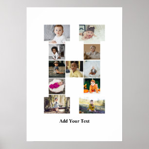 Poster Concevez votre propre lettre H photo Collage