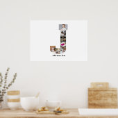 Poster Concevez votre propre lettre J Photo Collage (Cuisine)