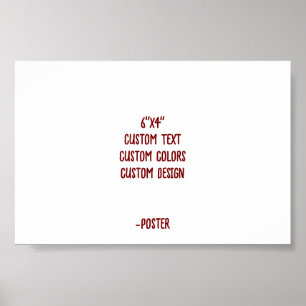 Poster Concevez votre propre matte 6"x4"