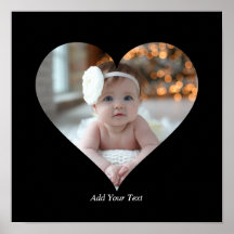 Concevez votre propre photo en forme de coeur uniq
