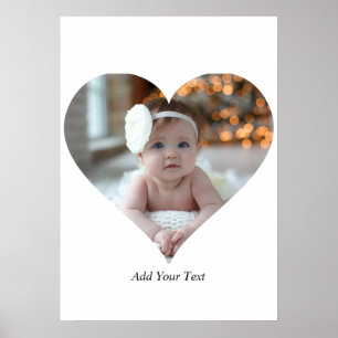 Poster Concevez votre propre photo en forme de coeur uniq