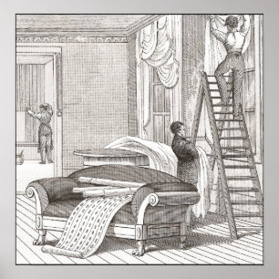 Poster Concevoir le décorateur intérieur vintage de