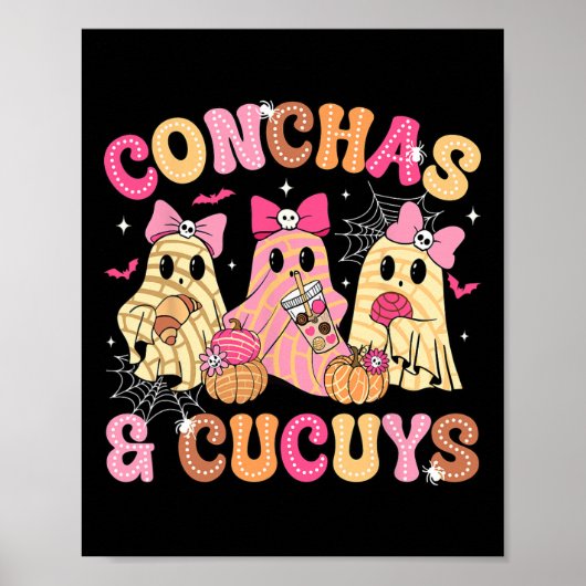 Poster Conchas Et Cucuys Ghost Funny Mexicain Hallow (Devant)