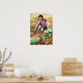 Poster Concombre à pompe à légumes verts, récolte abondan (Cuisine)