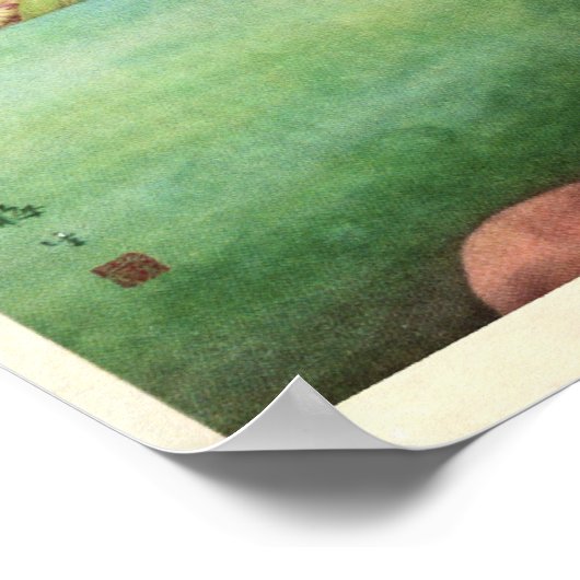 Poster Concombre à pompe à légumes verts, récolte abondan (Coin)