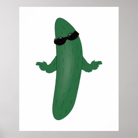Poster Concombre cool (Devant)