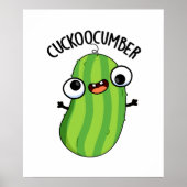 Poster Concombre Funky Veggie Cucumber Pun (Devant)