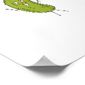 Poster Concombre vert coupé (Coin)