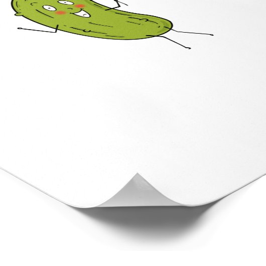 Poster Concombre vert coupé (Coin)