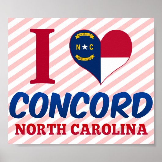 Poster Concord, Caroline du Nord (Devant)